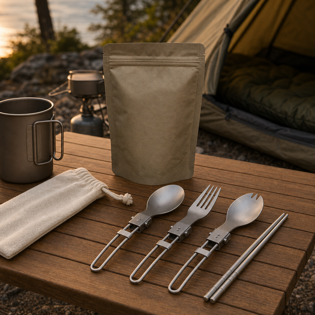 hcl titanium spork utensil set 02 scene
