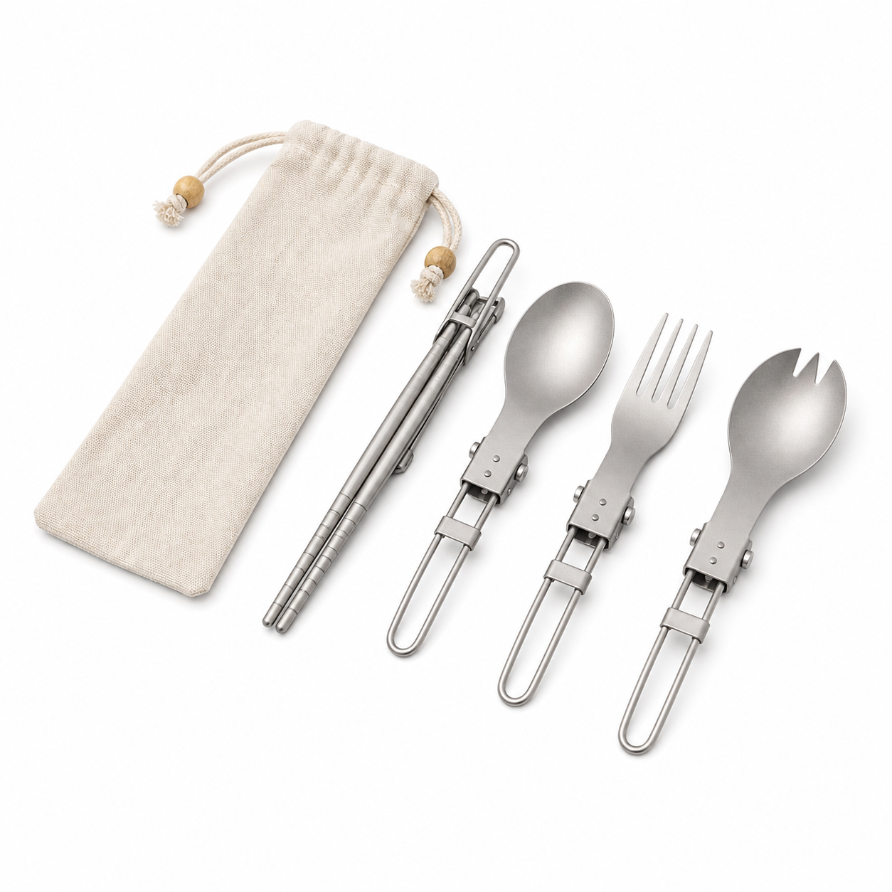 hcl titanium spork utensil set 05 white